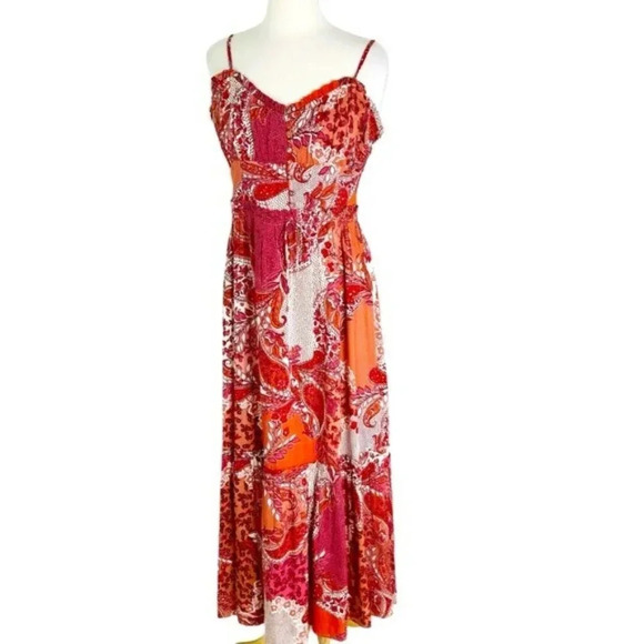 Bila77 Ludlow Boho Patchwork Print Midi Dress Size XS NWT - Picture 5 of 11